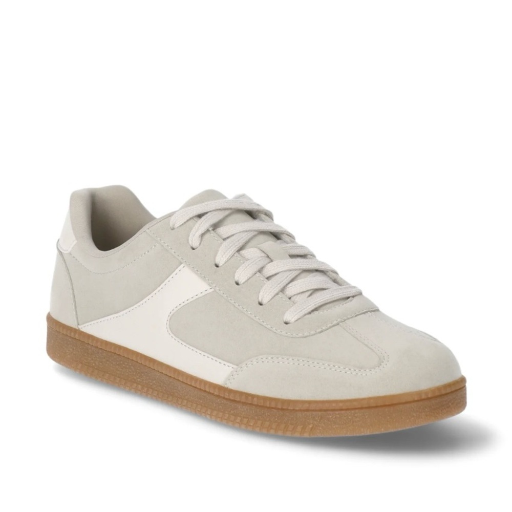 No Boundaries Tan Women's Lace Up Sport Sneakers, Size 8 Wide Width NWT